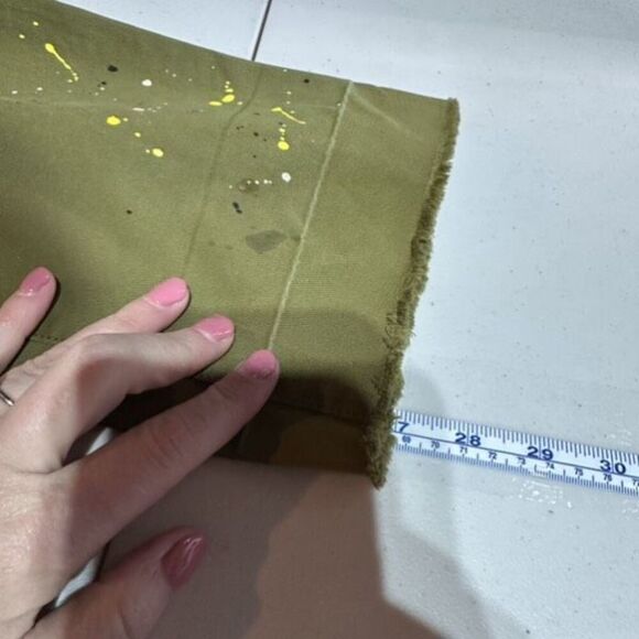 NWT GAP Women's Straight Leg Khaki High Rise Splatter Pants Oak Moss Size 6 - Picture 7 of 14